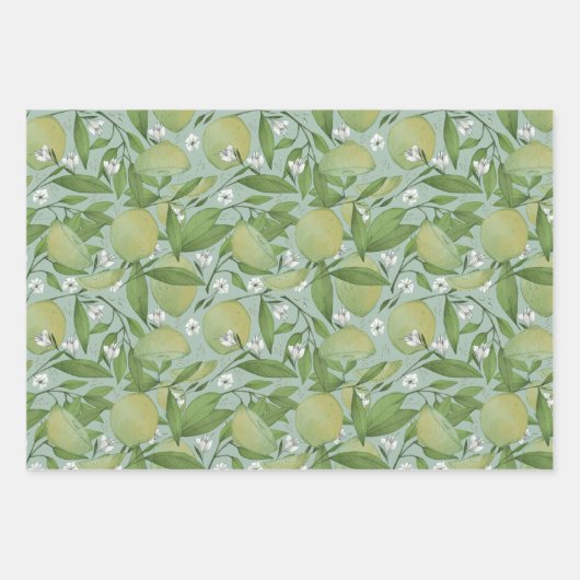 Papier voor het verpakken van zweet limoen inpakpapier vel (Voorkant)