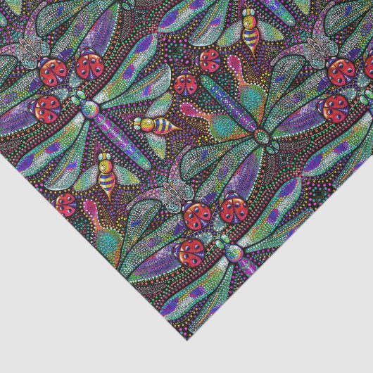 Papier voor het werpen van dragonfly (Detail)