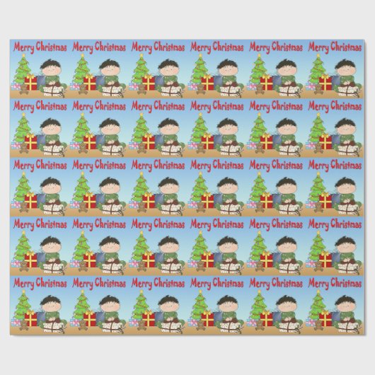 Papier voor het zoete kerstcadeautje (Vlak)