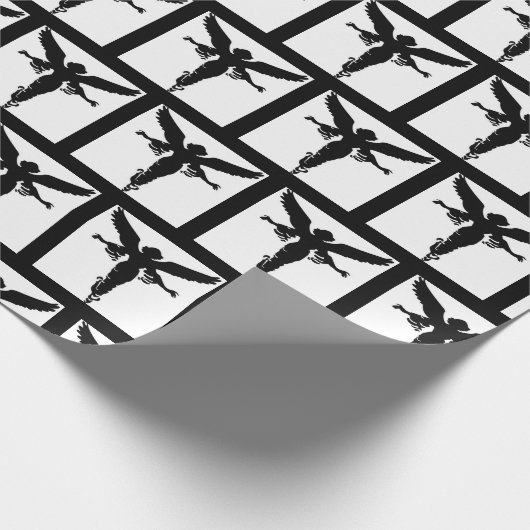 Papier voor het zogen van zwarte en witte engel (Hoek)