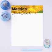 Papier voor Hoesje van familieletter Zonnebloem Flyer (Enkel)