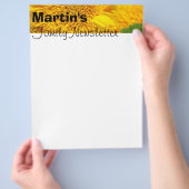 Papier voor Hoesje van familieletter Zonnebloem Flyer (Hand)