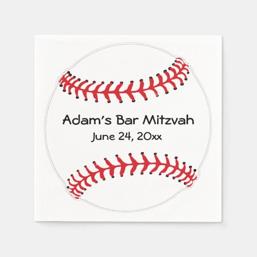 Papier voor honkbal servetten (Voorkant)