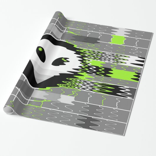 Papier voor inpakken van Alien-tv (Uitgerold)
