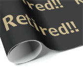 Papier voor inpakken van cadeaus in zwart/goud, in (Rol Hoek)