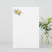 Papier voor kantoorbenodigdheden en zonnebloemen (Staand voorkant)