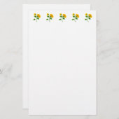 Papier voor kantoorbenodigdheden en zonnebloemen (Voorkant / Achterkant)