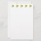 Papier voor kantoorbenodigdheden en zonnebloemen (Voorkant)