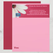 Papier voor kantoorbenodigdheden (Pink Daisy B) RF (Voorkant / Achterkant)