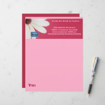 Papier voor kantoorbenodigdheden (Pink Daisy B) RF
