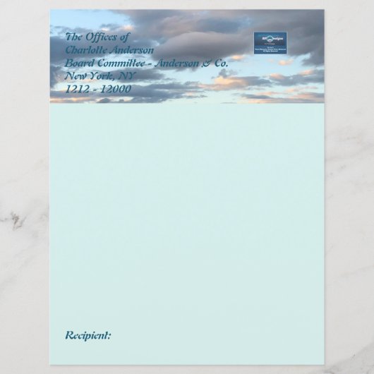Papier voor kantoorbenodigdheden (Sky Blue) RFPMDe (Voorkant)