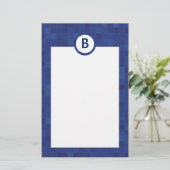 Papier voor kantoorbenodigdheden van blauwe rozaïe (Staand voorkant)