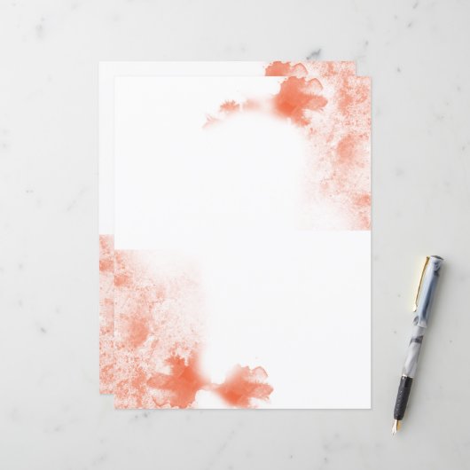 Papier voor kantoorbenodigdheden van koraal Waterv (Voorkant / Achterkant in situ)