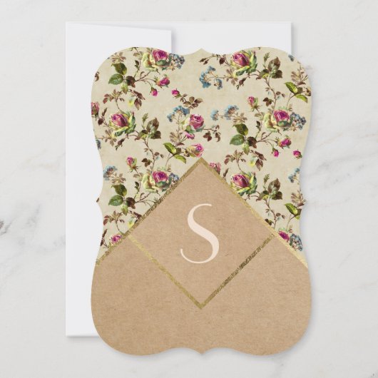  papier voor kartonnen en goudversiering kaart (Achterkant)