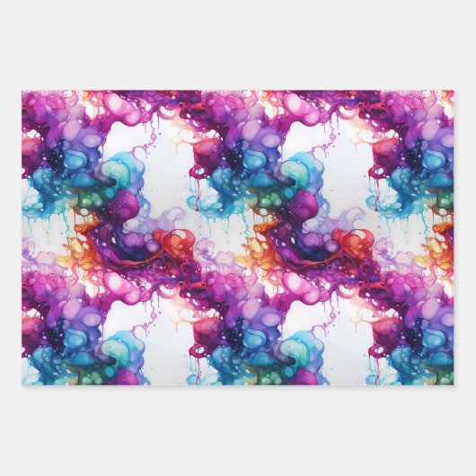 Papier voor kartonnen verpakking abstract patroon inpakpapier vel (Voorkant 2)