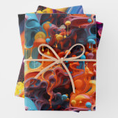 Papier voor kartonnen verpakking abstract patroon inpakpapier vel (In situ)