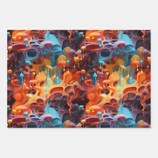 Papier voor kartonnen verpakking abstract patroon inpakpapier vel (Voorkant)