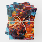 Papier voor kartonnen verpakking abstract patroon inpakpapier vel (In situ)