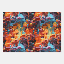 Papier voor kartonnen verpakking abstract patroon inpakpapier vel