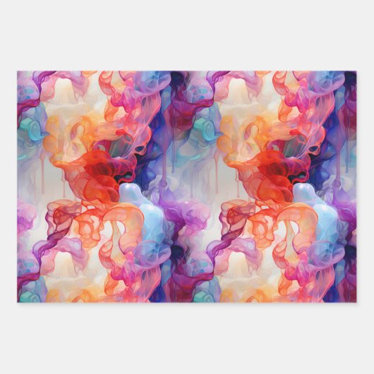 Papier voor kartonnen verpakking abstract patroon inpakpapier vel (Voorkant 2)