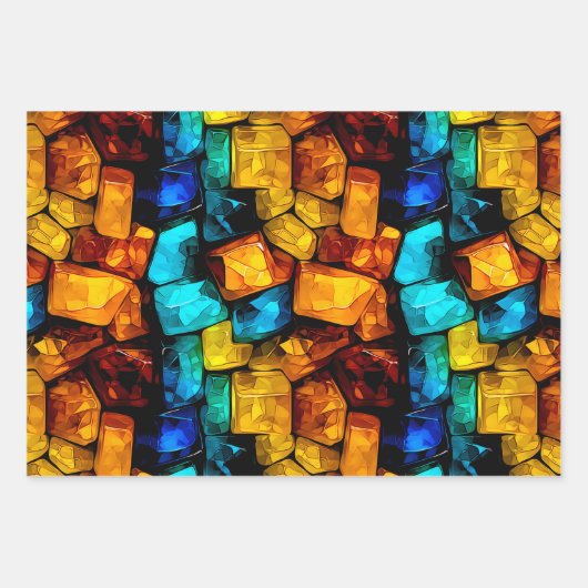 Papier voor kartonnen verpakking abstract patroon inpakpapier vel (Voorkant 2)