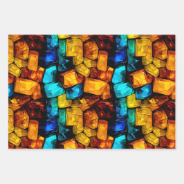 Papier voor kartonnen verpakking abstract patroon inpakpapier vel