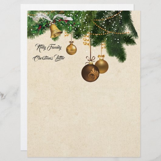 Papier voor kerstbriefbriefbriefbriefjes briefhoofd (Voorkant / Achterkant)