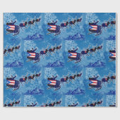 Papier voor kerstcadeaubonen, van de vlag Puerto R (Vlak)