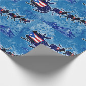 Papier voor kerstcadeaubonen, van de vlag Puerto R (Hoek)