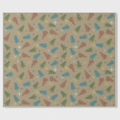 Papier voor kerstcadeautjes met bruin papier met t (Vlak)