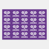 Papier voor kerstinpakken met padel racket inpakpapier vel (Voorkant 3)