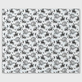 Papier voor kerstinpakken, zwart-wit (Vlak)