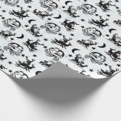 Papier voor kerstinpakken, zwart-wit (Hoek)