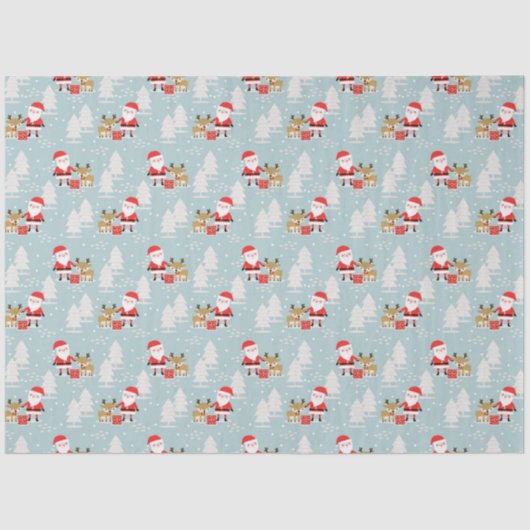 Papier voor kerstmis, Snowmen, Rudolph en Cadeaus (Voorkant)