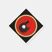 Papier voor kippen in het land servetten (Hoek)