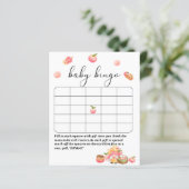 Papier voor kleine perzikbaby showers bingo (Staand voorkant)