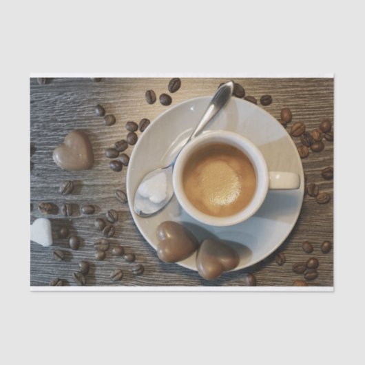 papier voor koffie - en chocoladeweefsel (Voorkant)