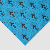 Papier voor kunststofpapier, zwart en blauw (Detail)