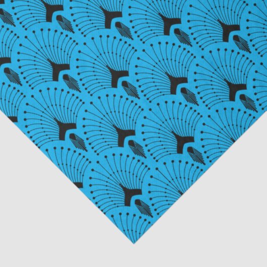 Papier voor kunststofpapier, zwart en blauw (Detail)