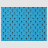 Papier voor kunststofpapier, zwart en blauw (Voorkant)