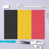 Papier voor kunstweefsel met vlag van België (Craft)