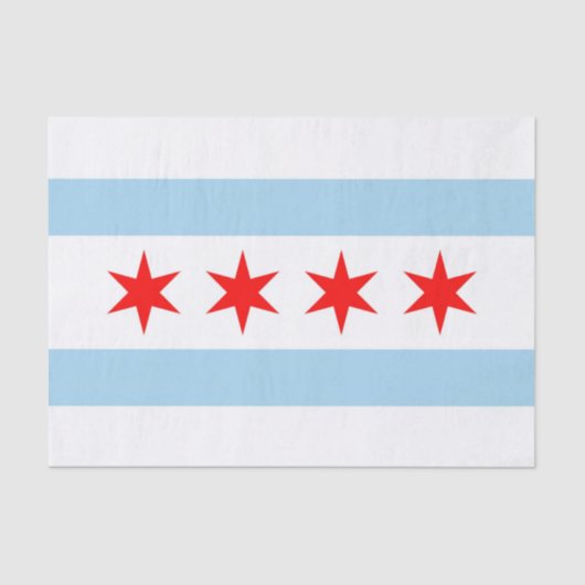 Papier voor kunstweefsel met vlag van Chicago City (Voorkant)