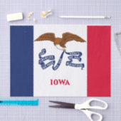 Papier voor kunstweefsel met vlag van Iowa (Craft)