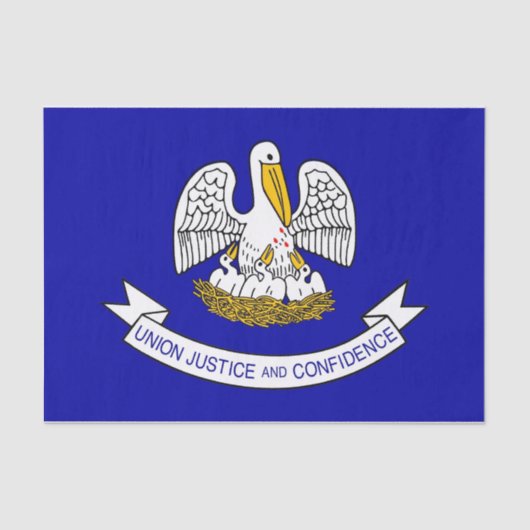 Papier voor kunstweefsel met vlag van Louisiana (Voorkant)