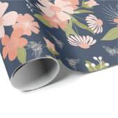 Papier voor marineverpakking, blauw en bleekhout (Rol Hoek)