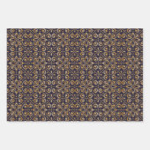 Papier voor marineverpakking en goudplein Mandala Inpakpapier Vel (Voorkant)