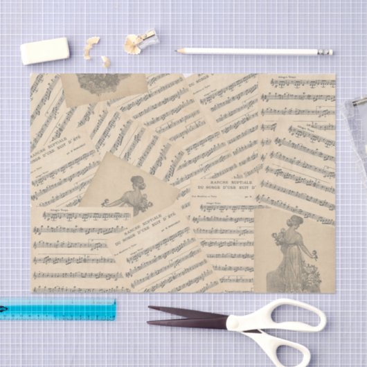  papier voor muziekopnames op bruiloft (Craft)