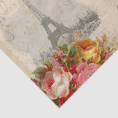 Papier voor muziekweefsel met roze roze rozen (Detail)