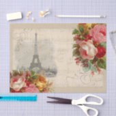 Papier voor muziekweefsel met roze roze rozen (Craft)