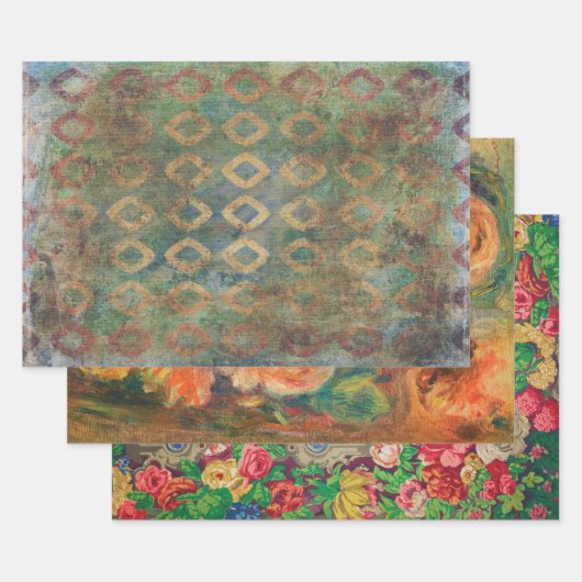 Papier voor onmiddellijke verpakking, collage- en  inpakpapier vel (Set)